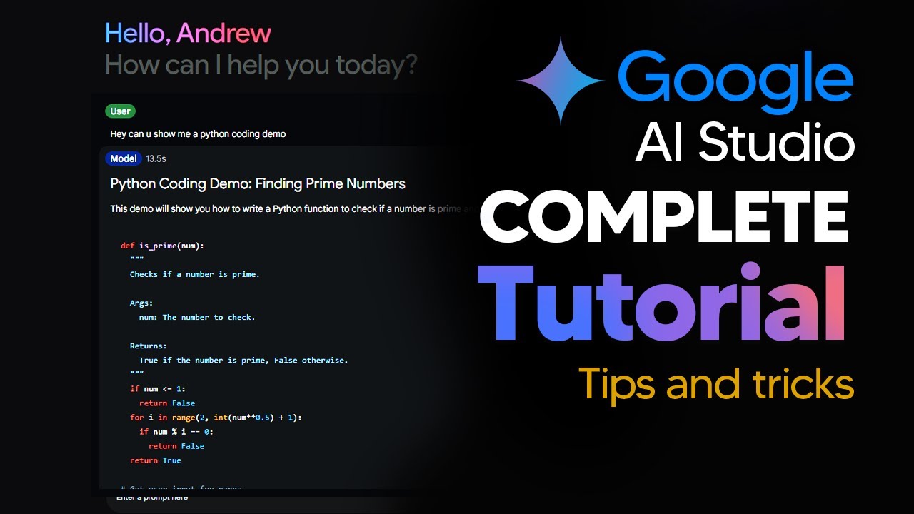 How To Use New Google AI Studio (GoogleAI Tutorial) Complete Guide With Tips and Tricks