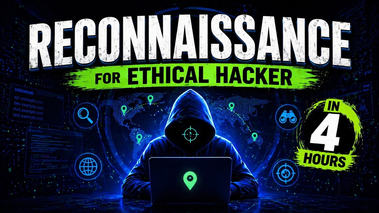 Reconnaissance for Ethical Hackers full course in 4 hours | footprinting in ethical hacking