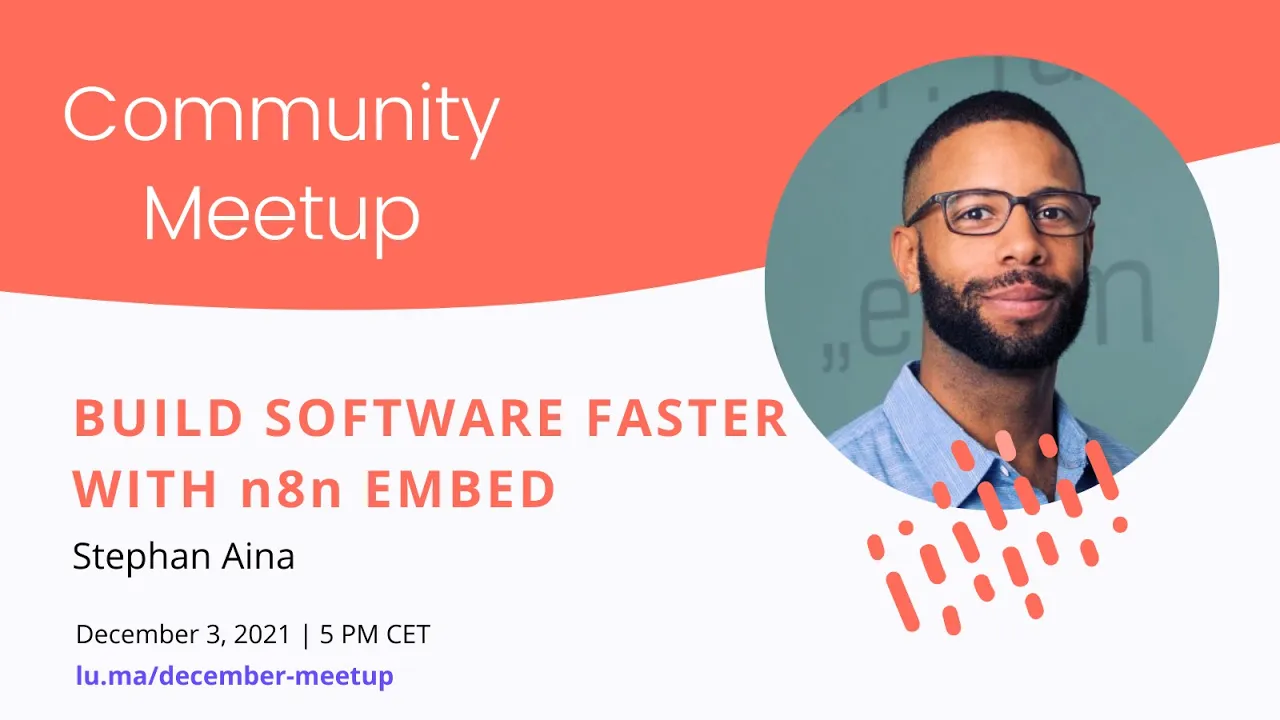 Build software faster with n8n embed - Stephan Aina