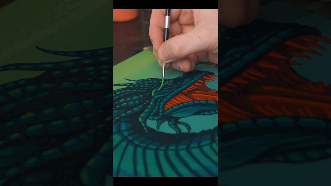 Sea Dragon Acrylic Painting