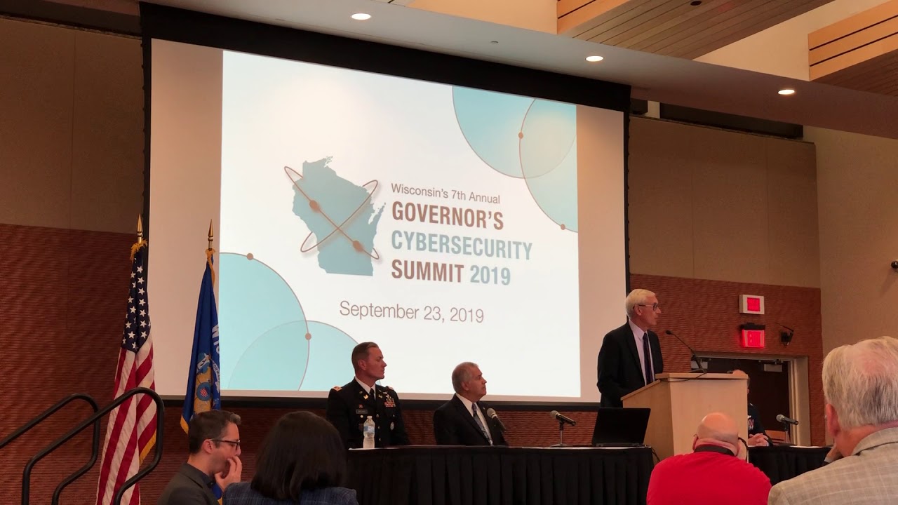 Governor Tony Evers at the 2019 Wisconsin Governor's Cybersecurity Summit