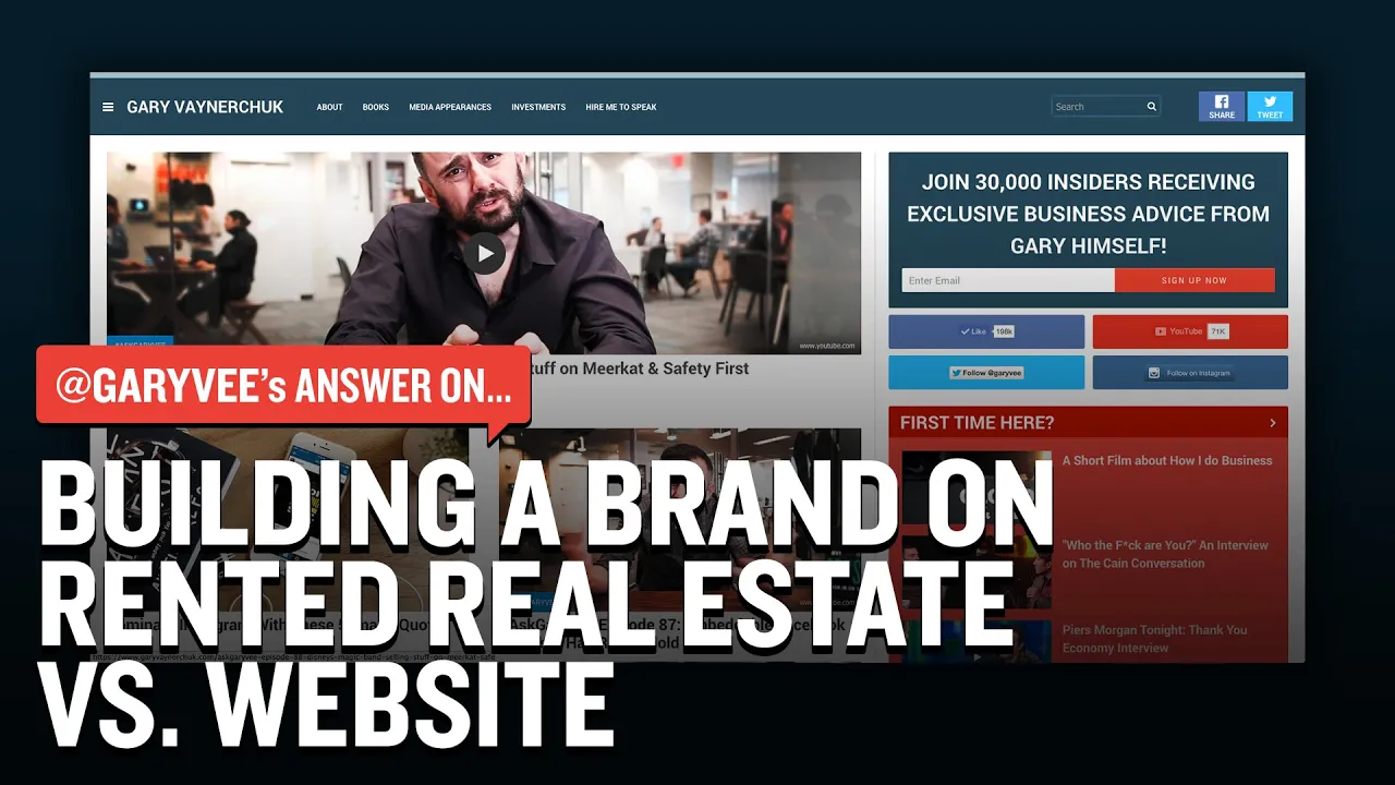 Building a Brand on Rented Real Estate vs. Website