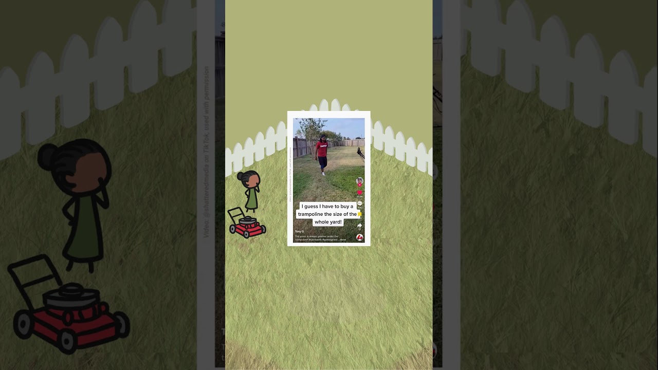 Why is grass greener underneath a trampoline?