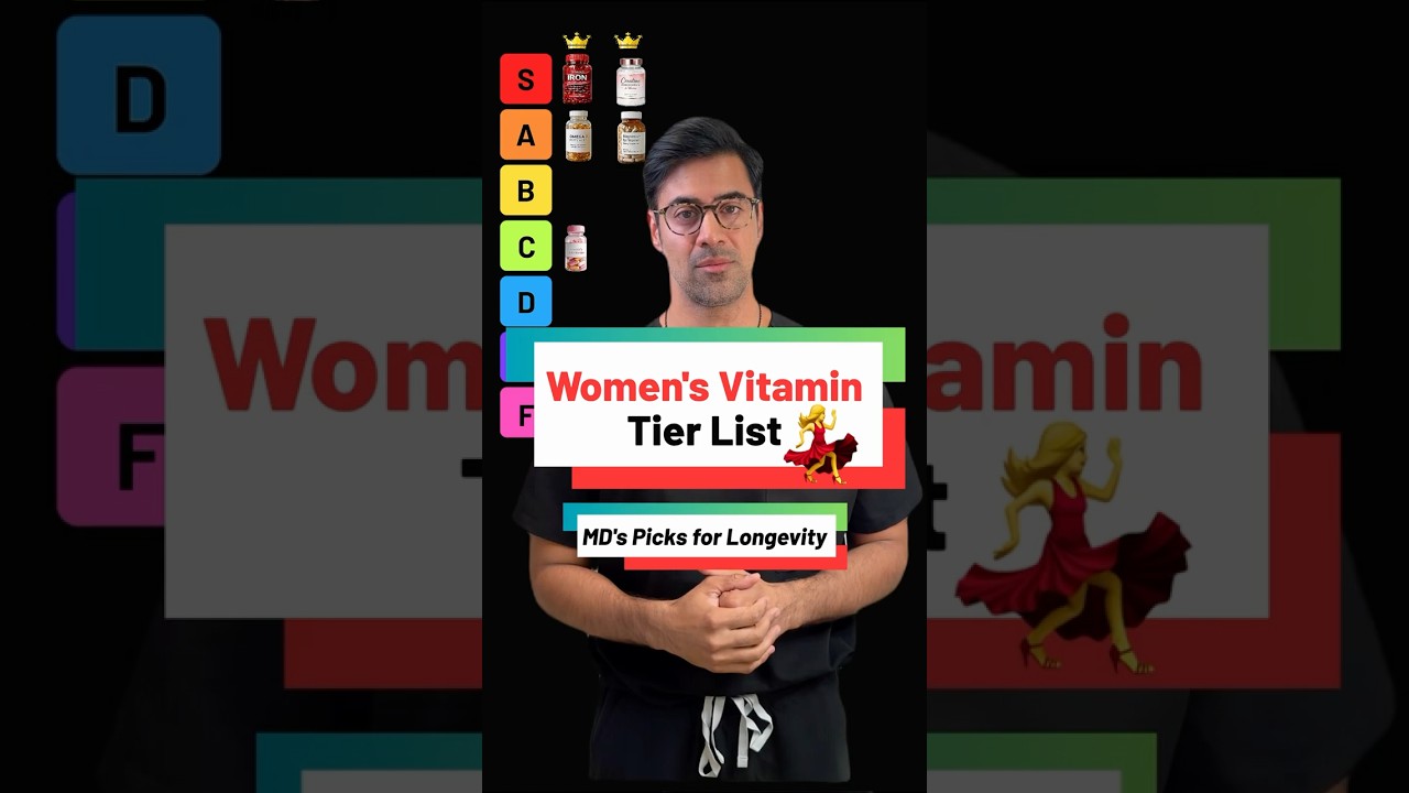 💃 Women’s Vitamin Tier List! MD’s picks for Longevity 🧬