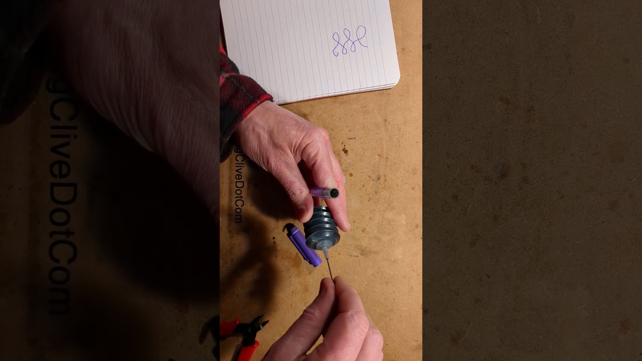 Refilling a Pilot V-Sign pen