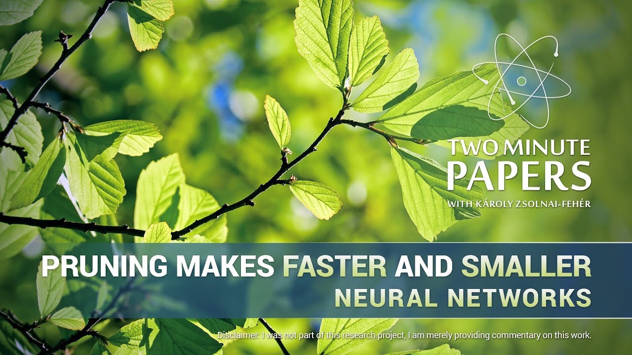 Pruning Makes Faster and Smaller Neural Networks | Two Minute Papers #229
