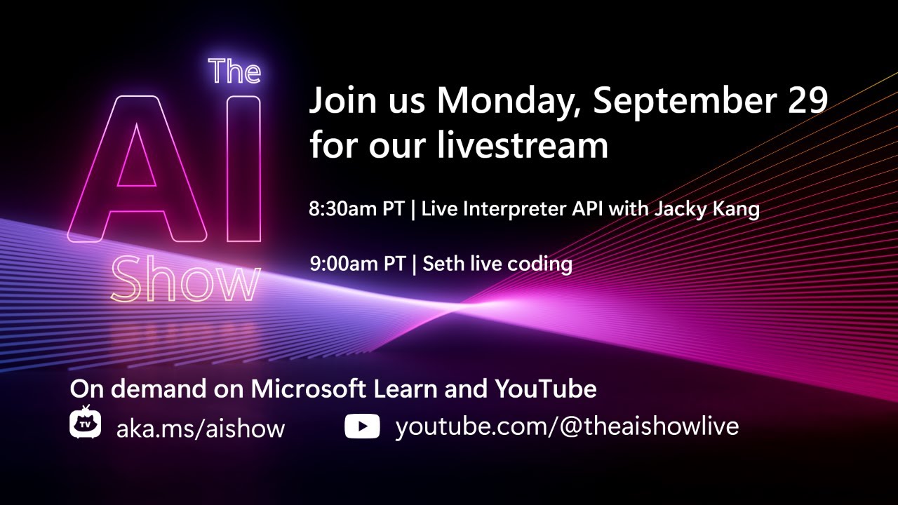 AI Show LIVE | Live Interpreter API & Seth live coding