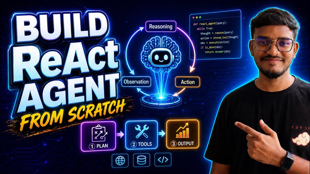 Build a ReAct AI Agent from Scratch in Python | No LangChain, No Frameworks