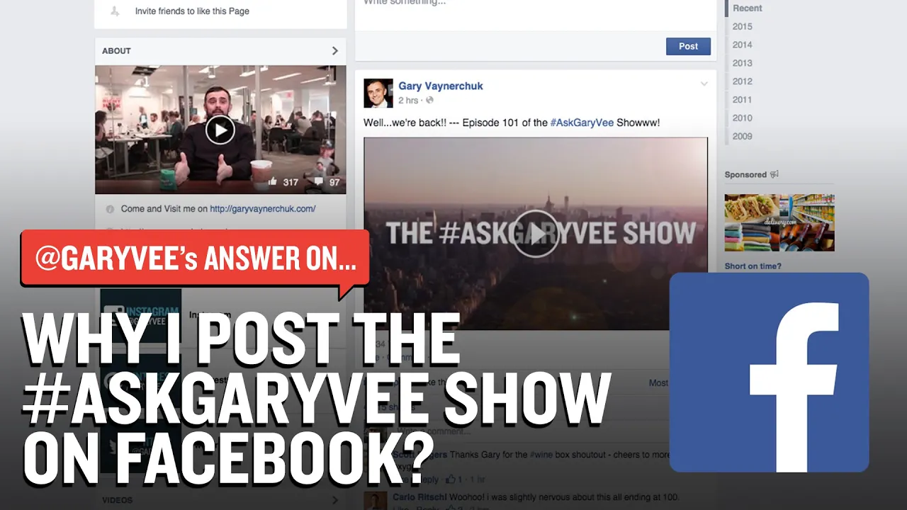 Why I Post The #AskGaryVee Show on Facebook