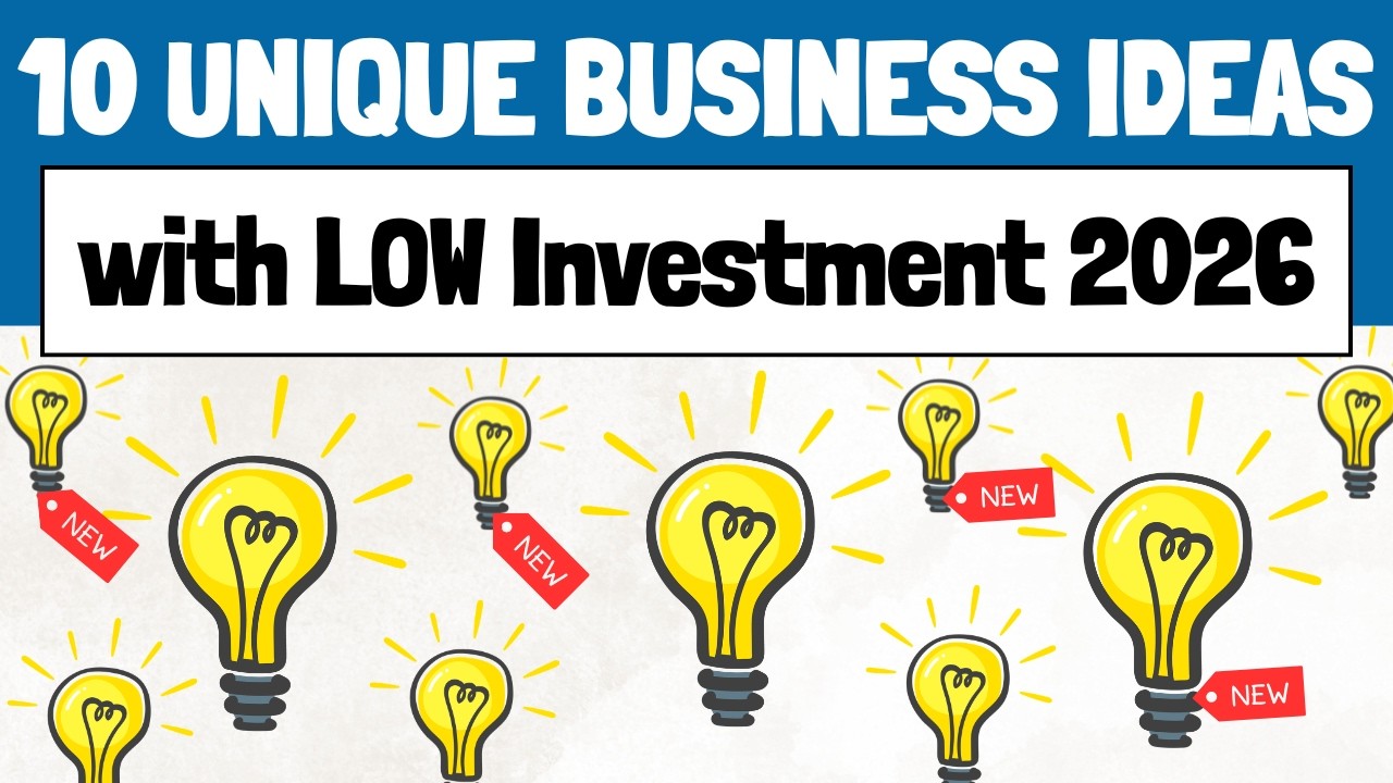 10 Unique Business Ideas to Start with Low Investment 2026