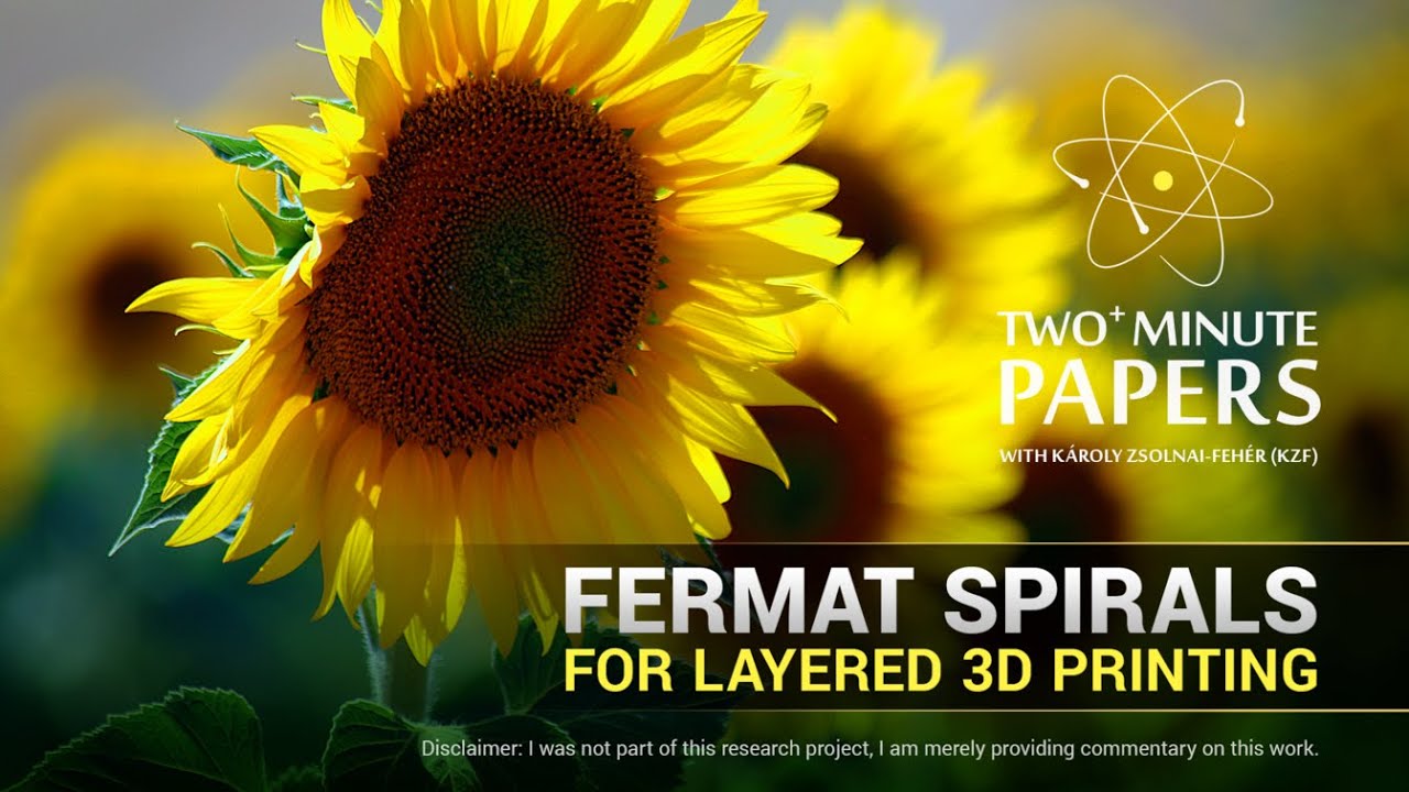 Fermat Spirals for Layered 3D Printing | Two Minute Papers #77