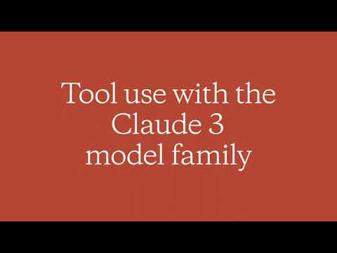 Tool use with the Claude 3 model family
