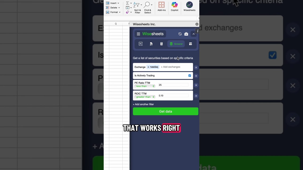 Best way to screen for stocks in your spreadsheet #stockanalysis #stockpicking