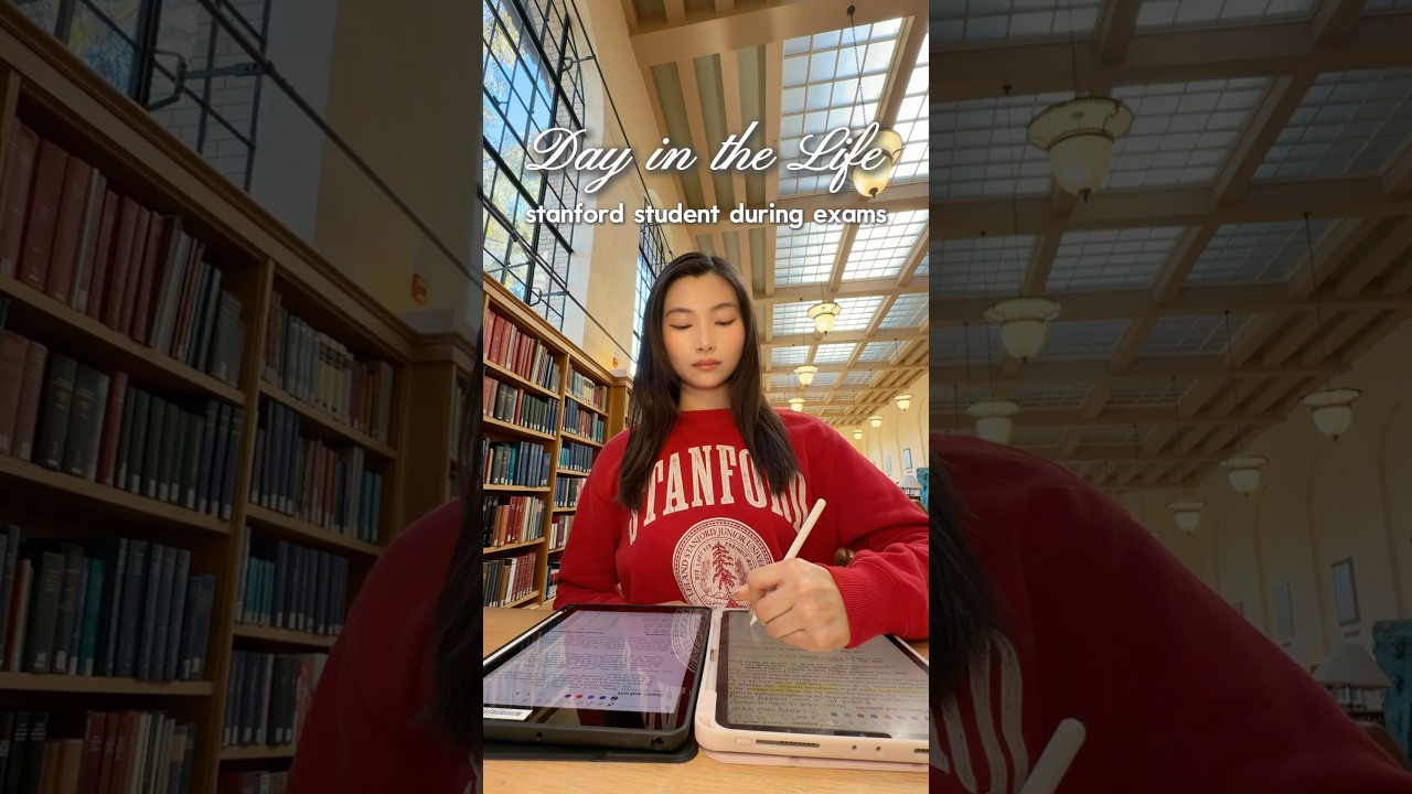 Day in the Life of a Stanford Student During Exams 💫 #college #study #exam #productivity #studytips
