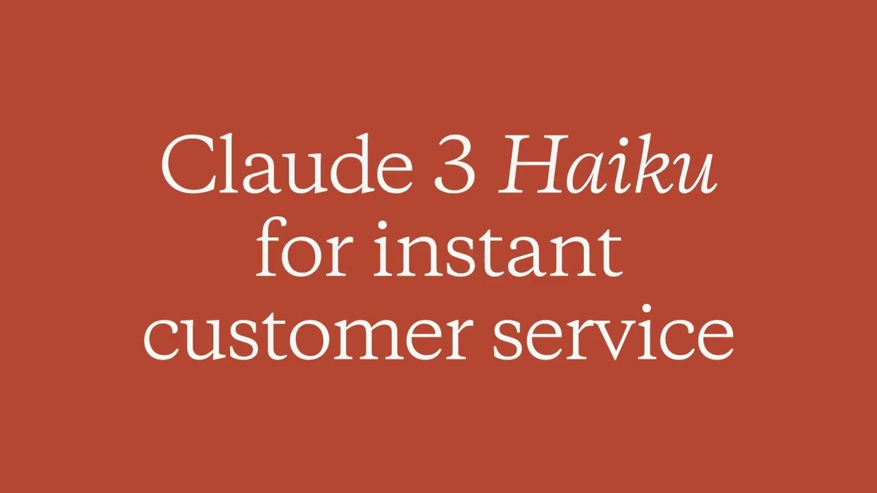 Claude 3 Haiku for instant customer service