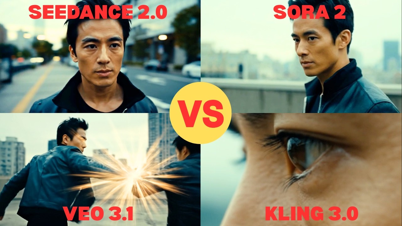 Seedance 2.0 Prompting Tutorial and Comparison! (Seedance 2.0 vs Kling 3.0 vs Veo 3.1 vs Sora 2)