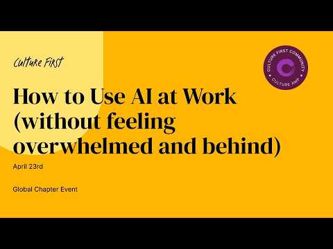 How to Use AI at Work (without feeling overwhelmed and behind)