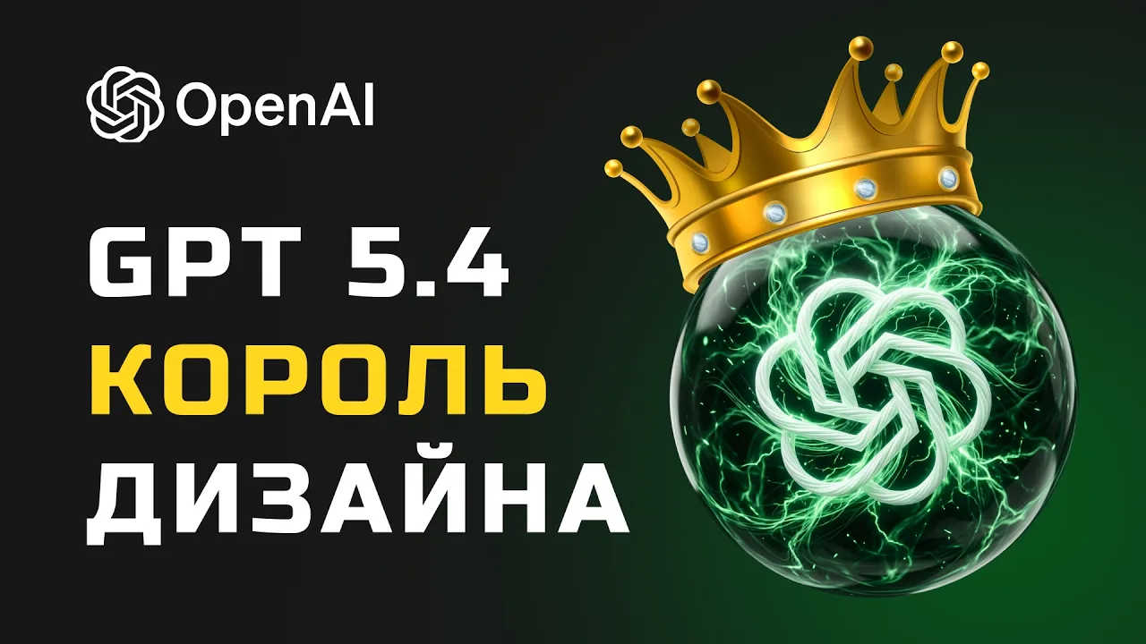 GPT-5.4 РАЗНЁС всех! АБСОЛЮТНЫЙ КОРОЛЬ дизайна. Netflix + SVG + дашборд
