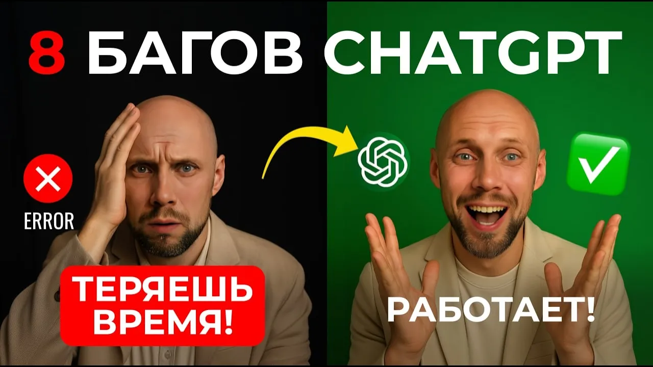 8 багов ChatGPT, которые тратят твоё время. 99% не знают это!