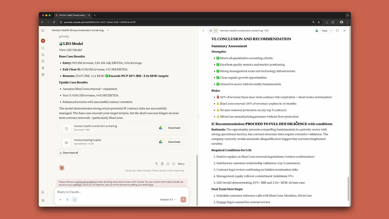 Accelerating private equity deal flows with Claude