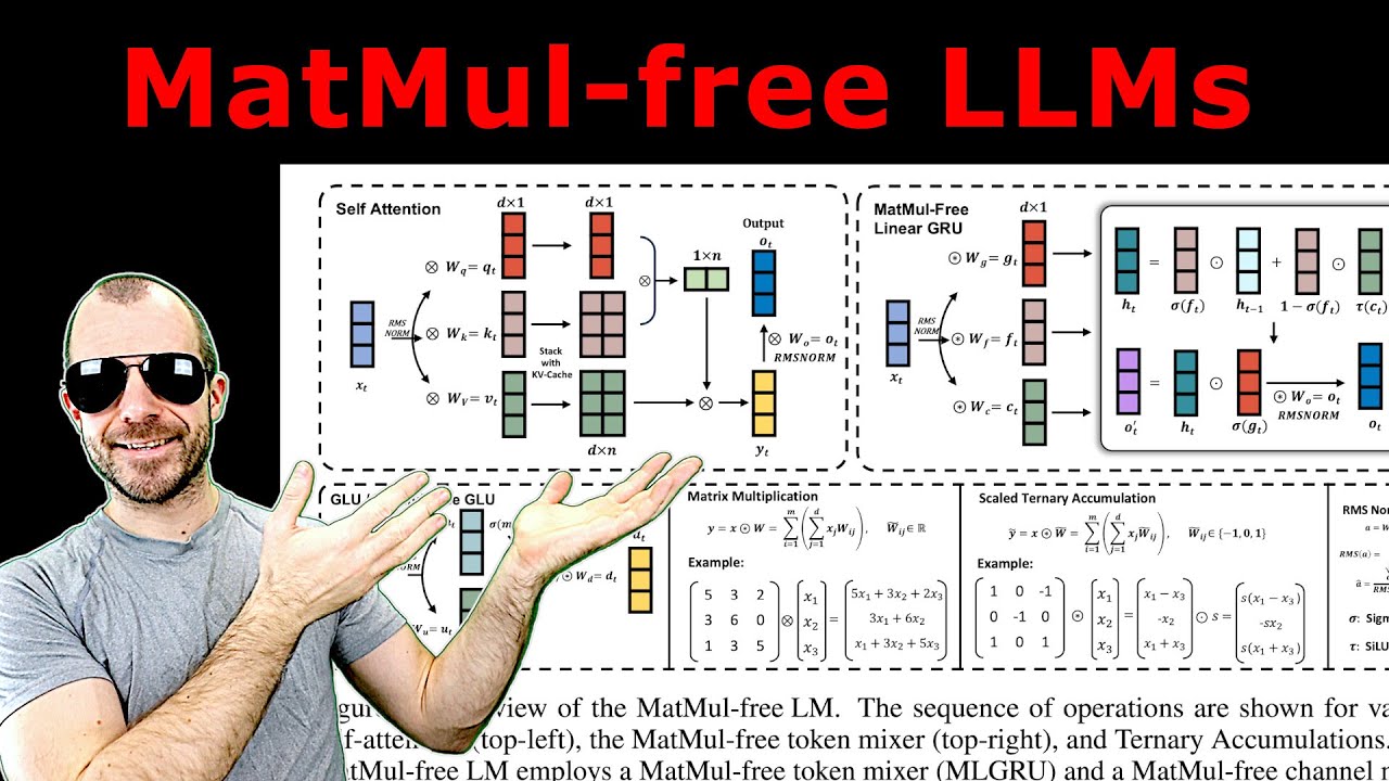 Scalable MatMul-free Language Modeling (Paper Explained)