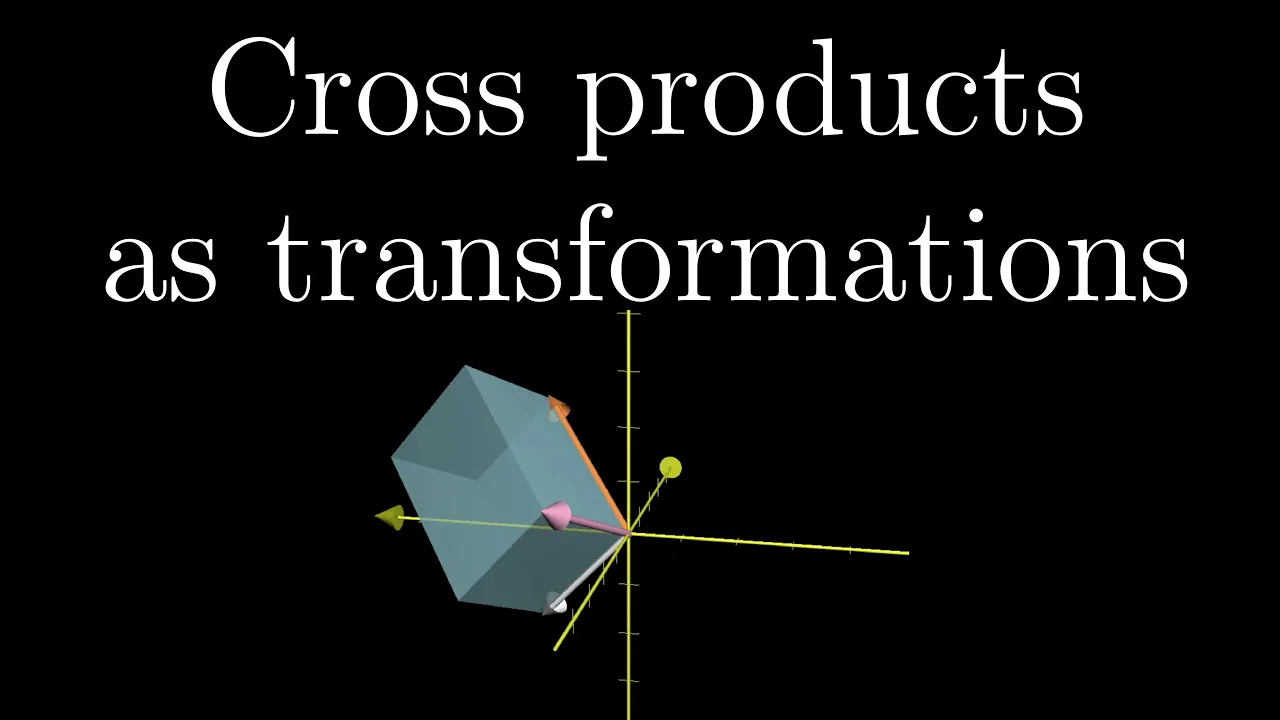 Cross products in the light of linear transformations | Chapter 11, Essence of linear algebra