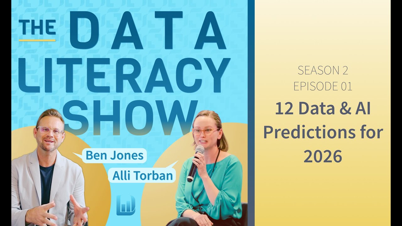 S2 Ep 1: Twelve Data & AI Predictions for 2026 (The Data Literacy Show)