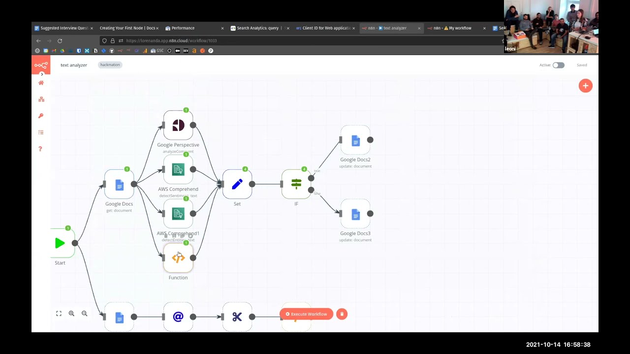 Automating blog analytics with AWS Comprehend, Google Perspective, and n8n