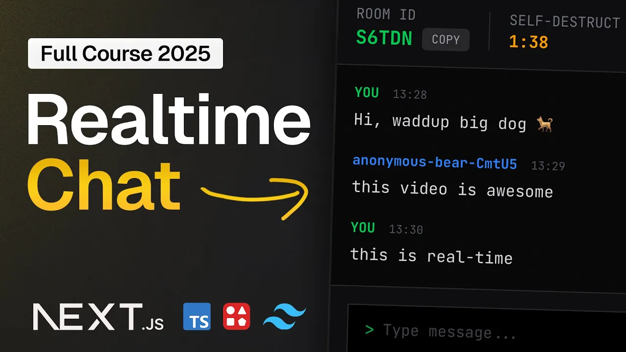 Build a Complete Real-Time Chat with Next.js 16, Redis, Tailwind (2025)