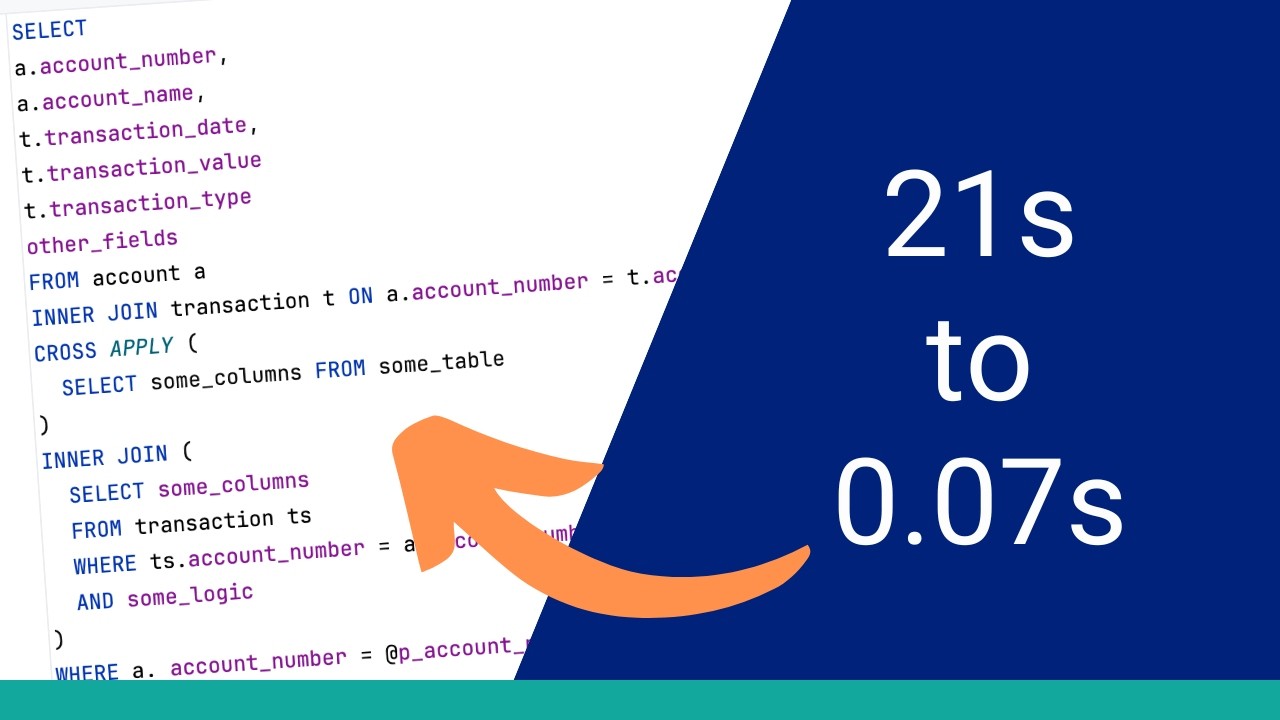 How I Made a 21-Second Query Run in 0.07 Seconds