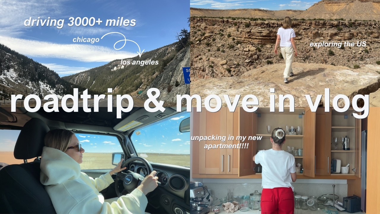 MOVING VLOG | drive with me cross-country to california & move into my new apartment!!!