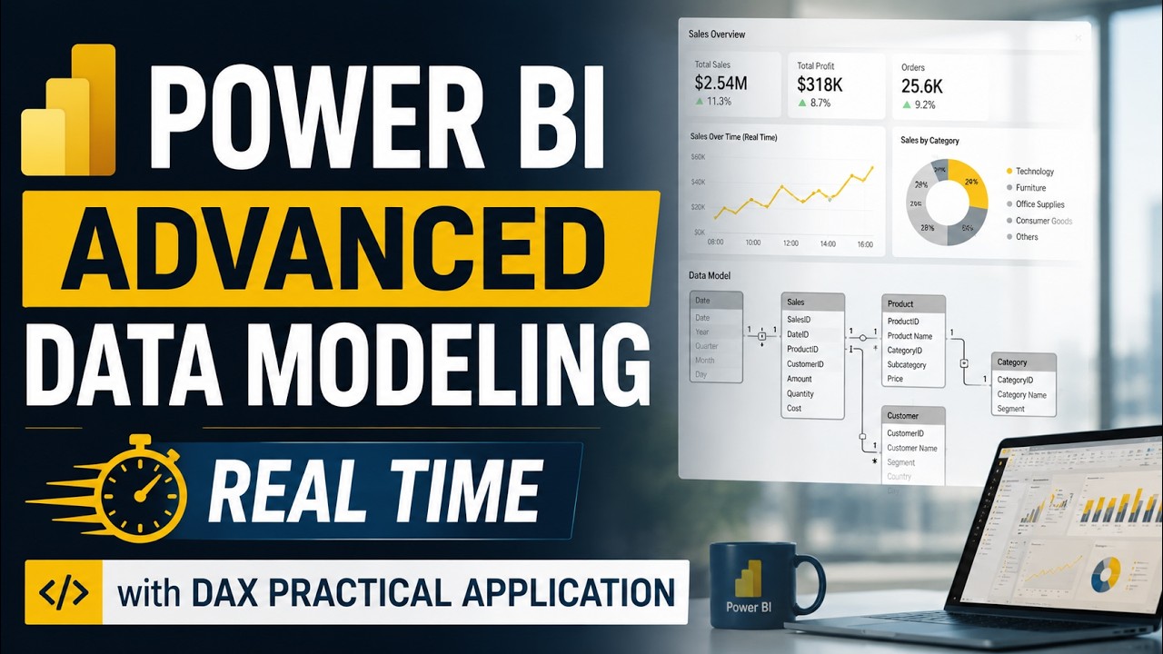 Advanced Data Modeling in Power BI | Star Schema, Relationships, Optimization & DAX Applications