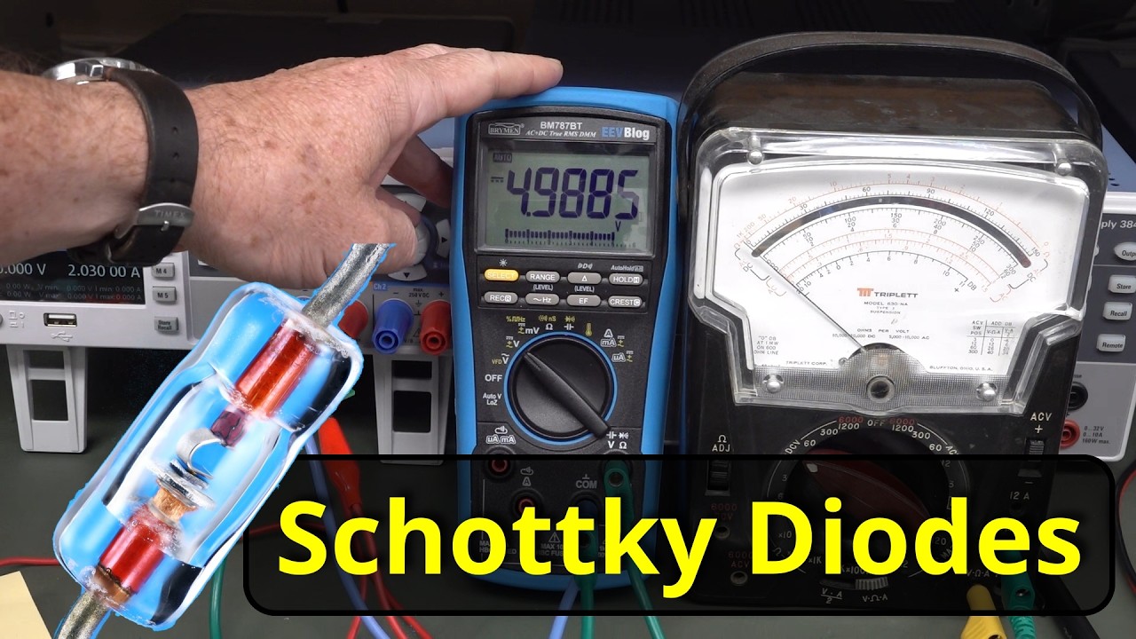 EEVblog 1747 - Schottky vs PN Diodes & Measurement Traps