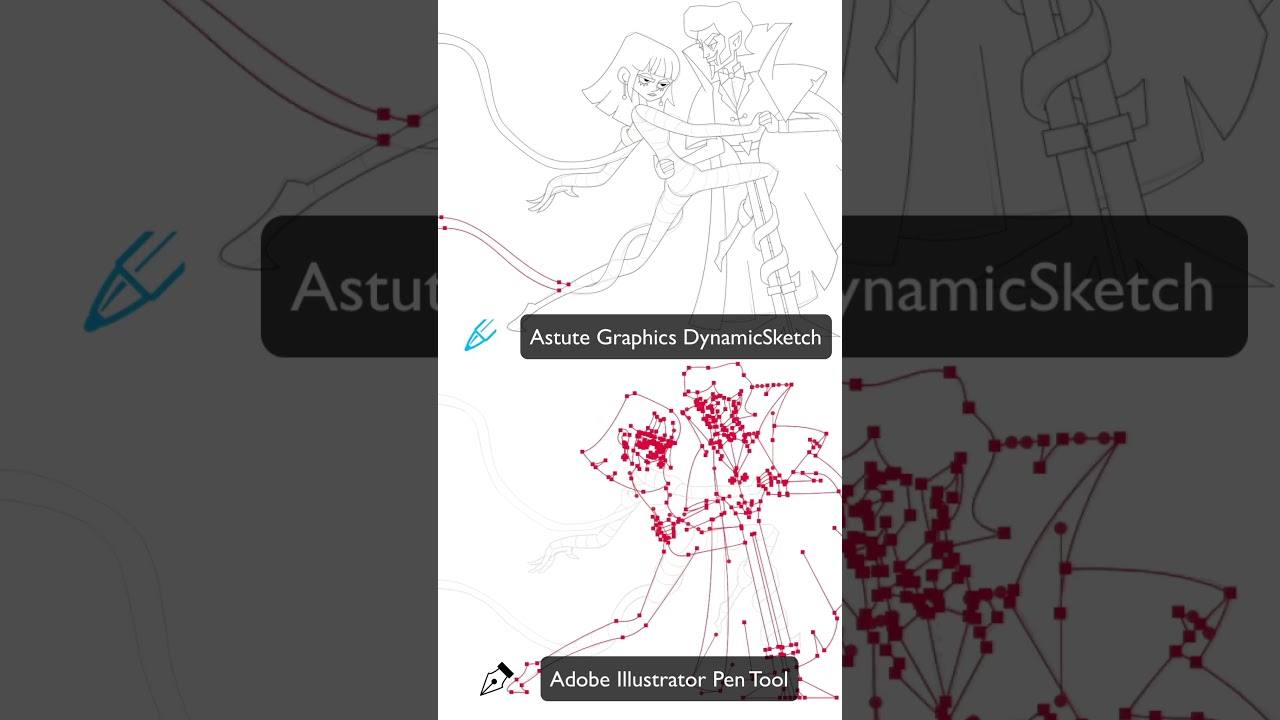 Astute Graphics DynamicSketch vs Illustrator Pen Tool