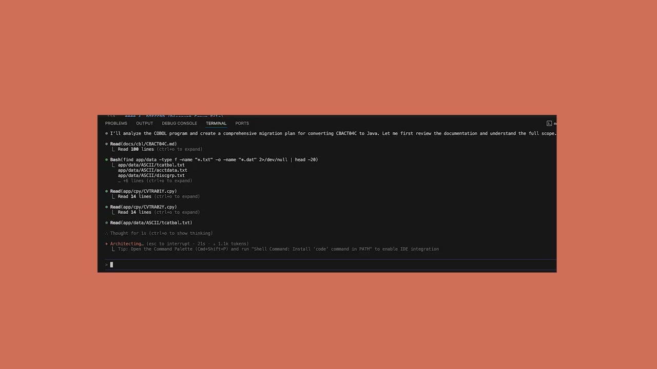 Claude Code modernizes a legacy COBOL codebase