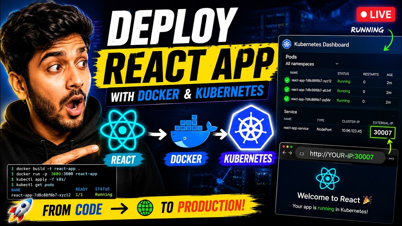 Deploy React App to Kubernetes with Docker (Full DevOps Guide)