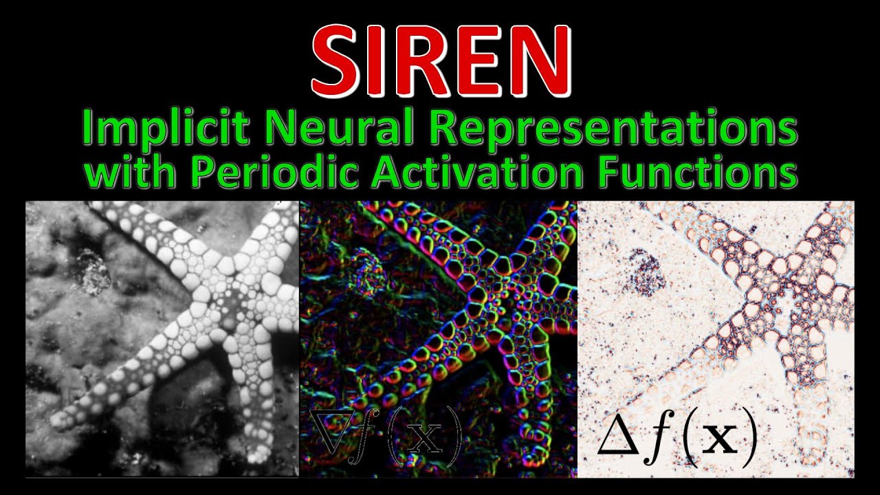 SIREN: Implicit Neural Representations with Periodic Activation Functions (Paper Explained)