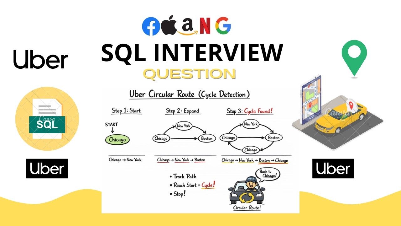 Uber SQL Interview Question: Detect Circular Routes Using Recursive CTE