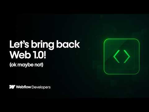 Let's bring back Web 1.0 (ok, maybe not...)