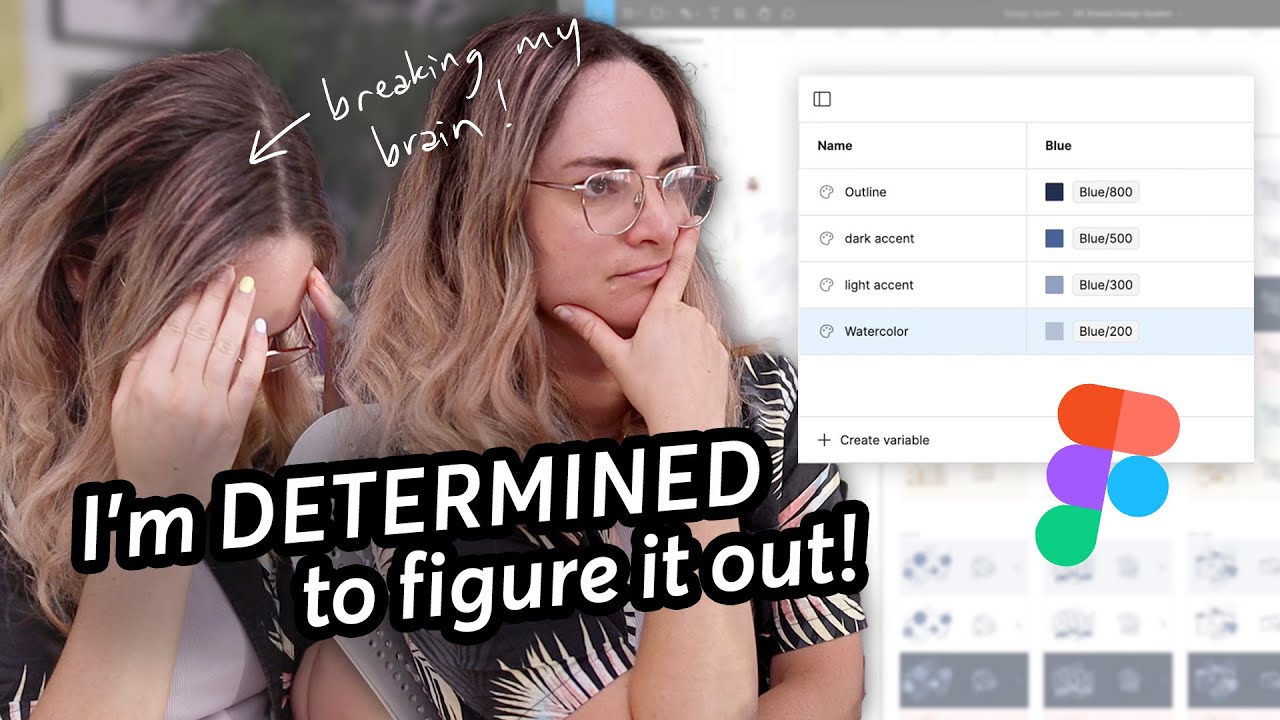 Trying Figma variables for the first time 🤔 *breaking my brain*