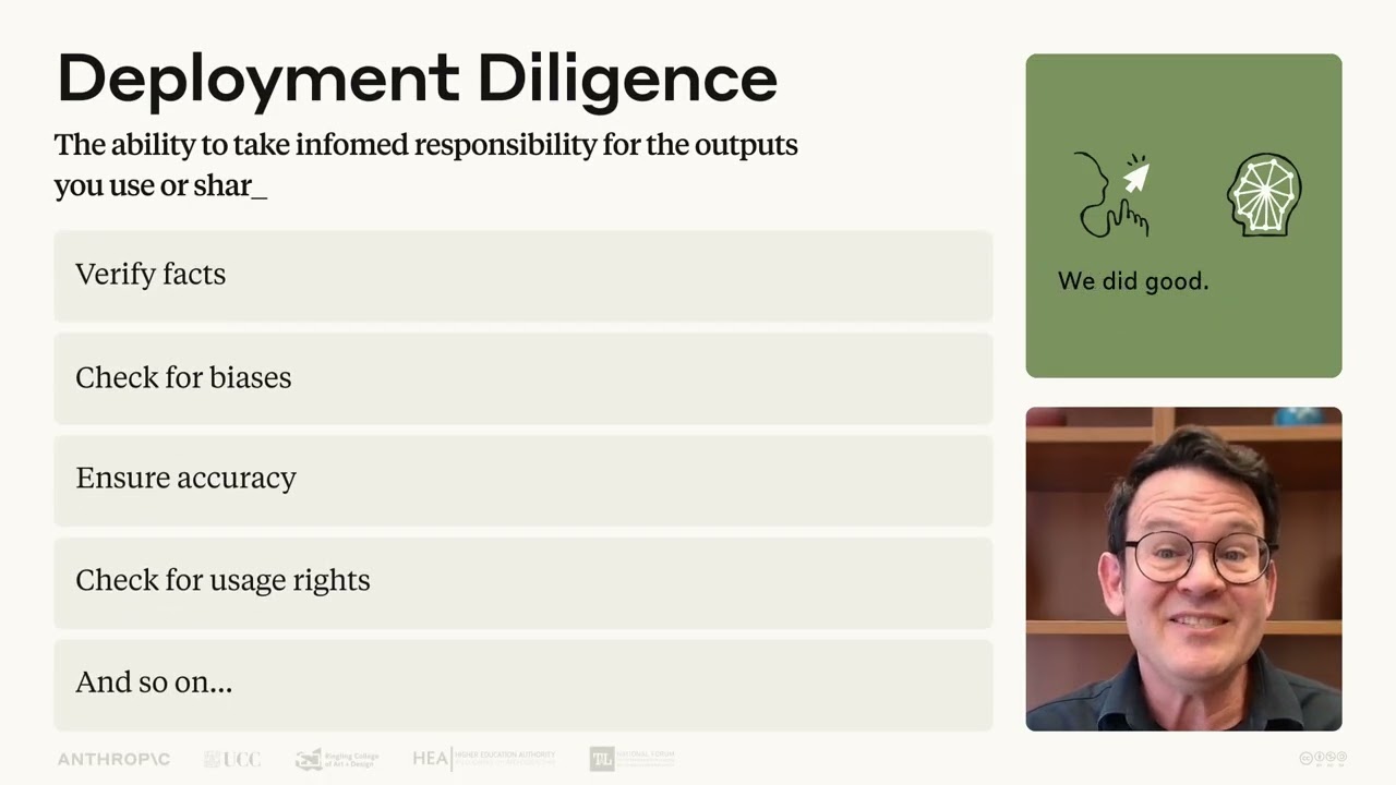 Lesson 10: A closer look at Diligence | AI Fluency: Framework & Foundations Course