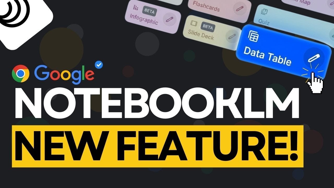 NotebookLM Just Got a Major Upgrade: Data Tables!