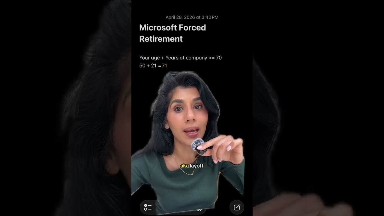 Microsoft is Asking Employees to Retire (with a formula) 😳