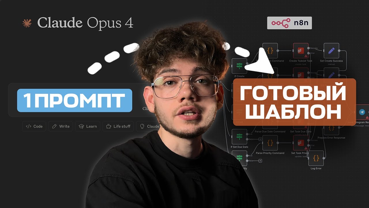 Как я МГНОВЕННО создаю ИИ-агентов в n8n с помощью Claude Opus 4