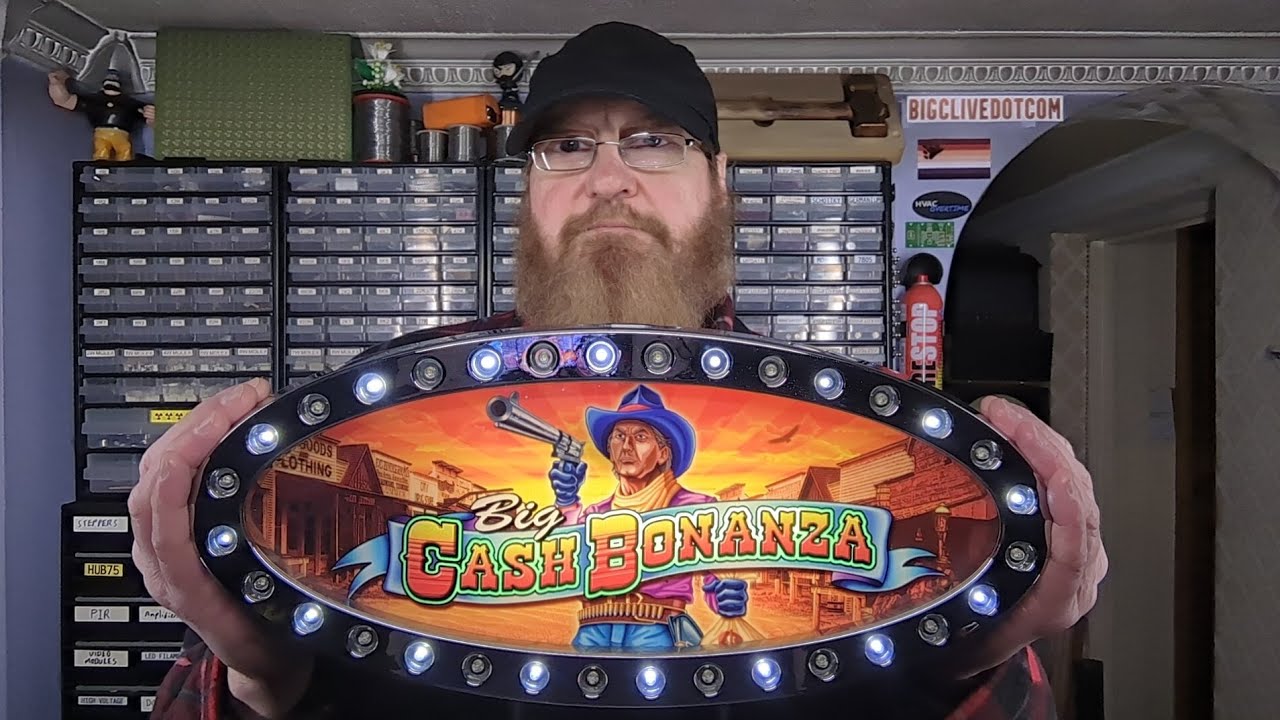 Inside a casino slot-machine topper (top sign)