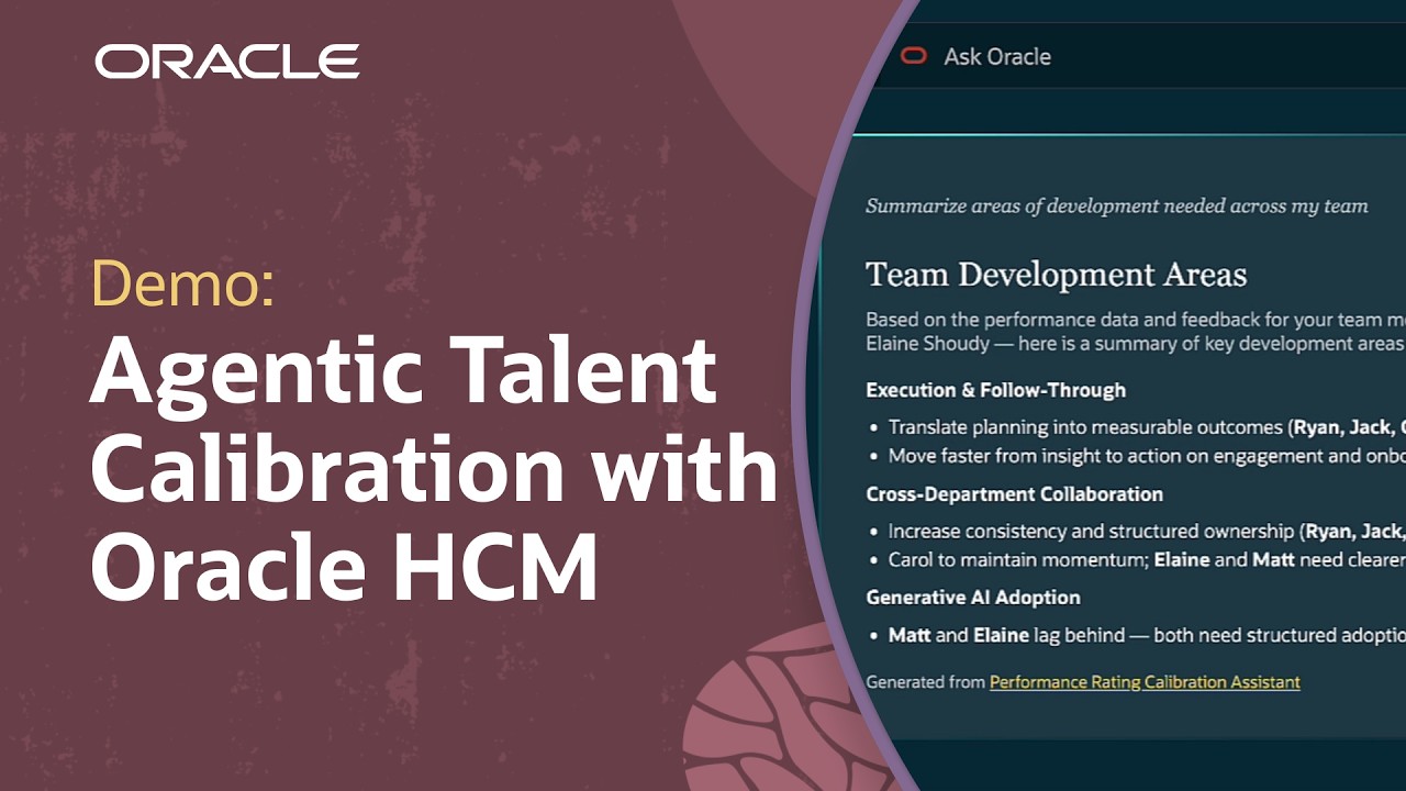 Support Talent Reviews with Oracle Team Talent Calibration Workspace: Demo