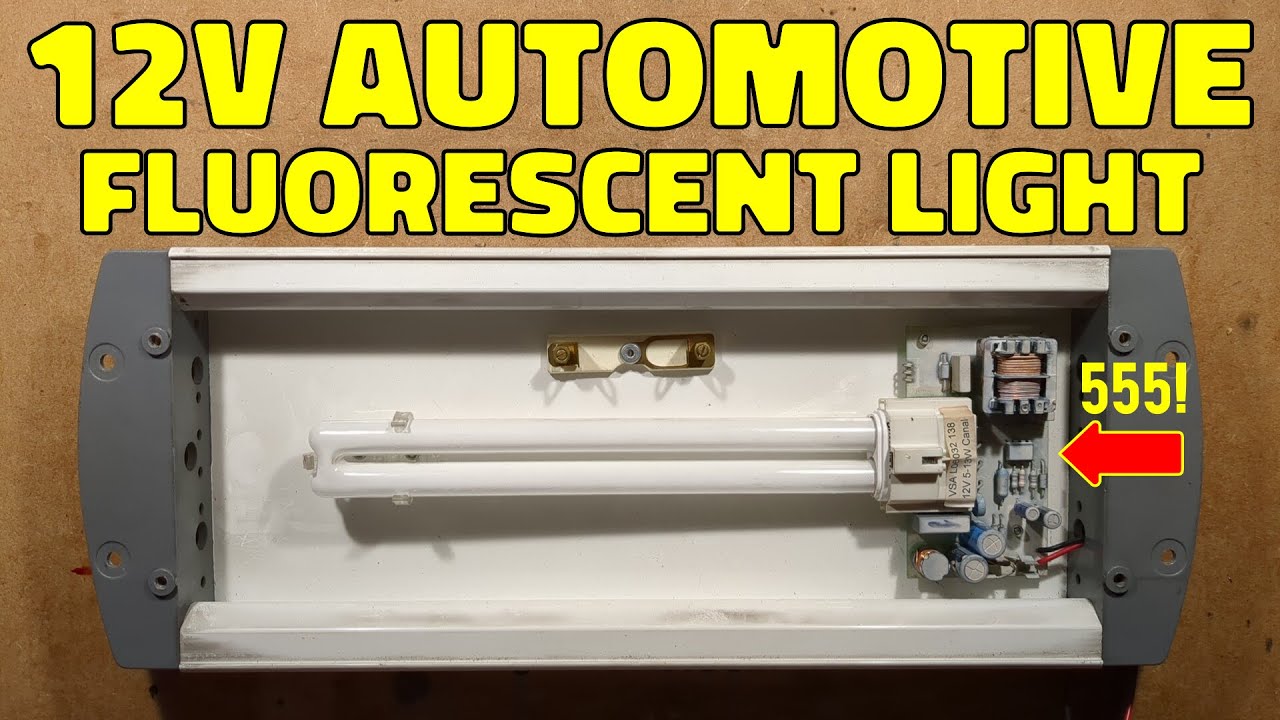 Retro 12V fluorescent light driver with pre-heat