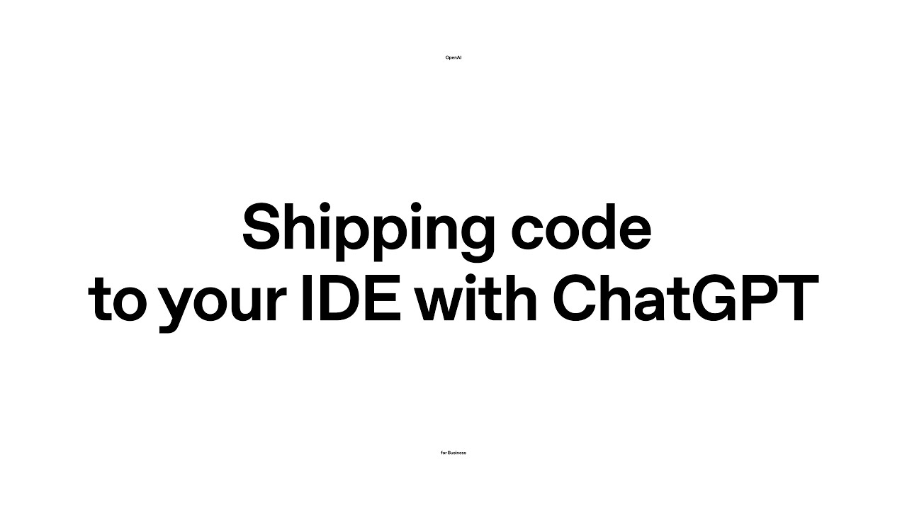 Shipping code to your IDE with ChatGPT