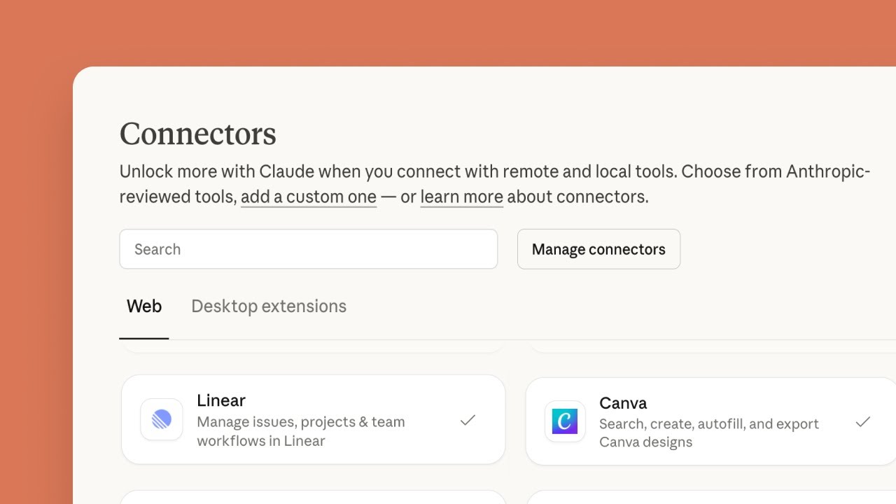 Getting started with connectors in Claude.ai
