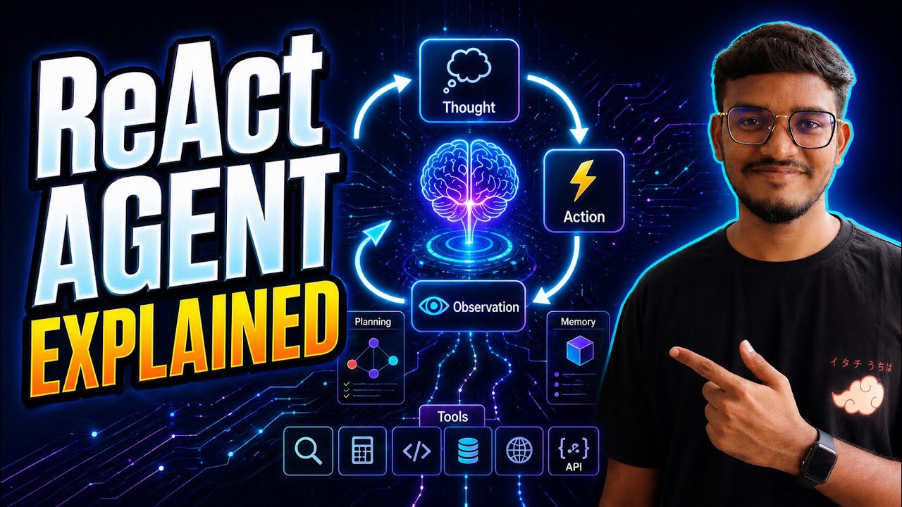 ReAct Agent Explained Simply | Generative AI | AI Agents